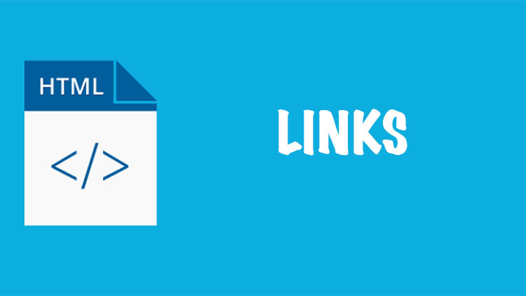 links written on a blue background
